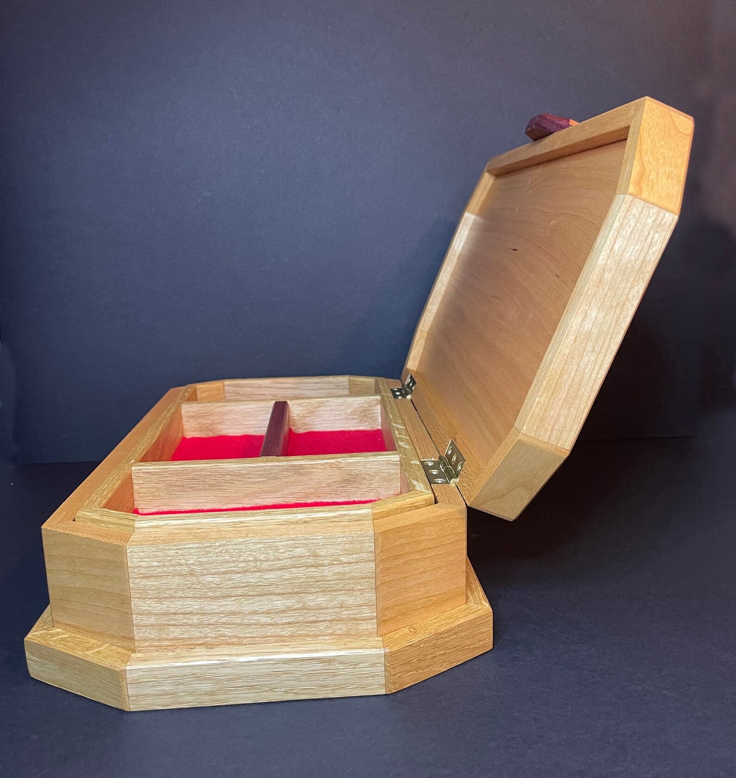 Elegant Handmade Octagonal Wooden Jewellery Box