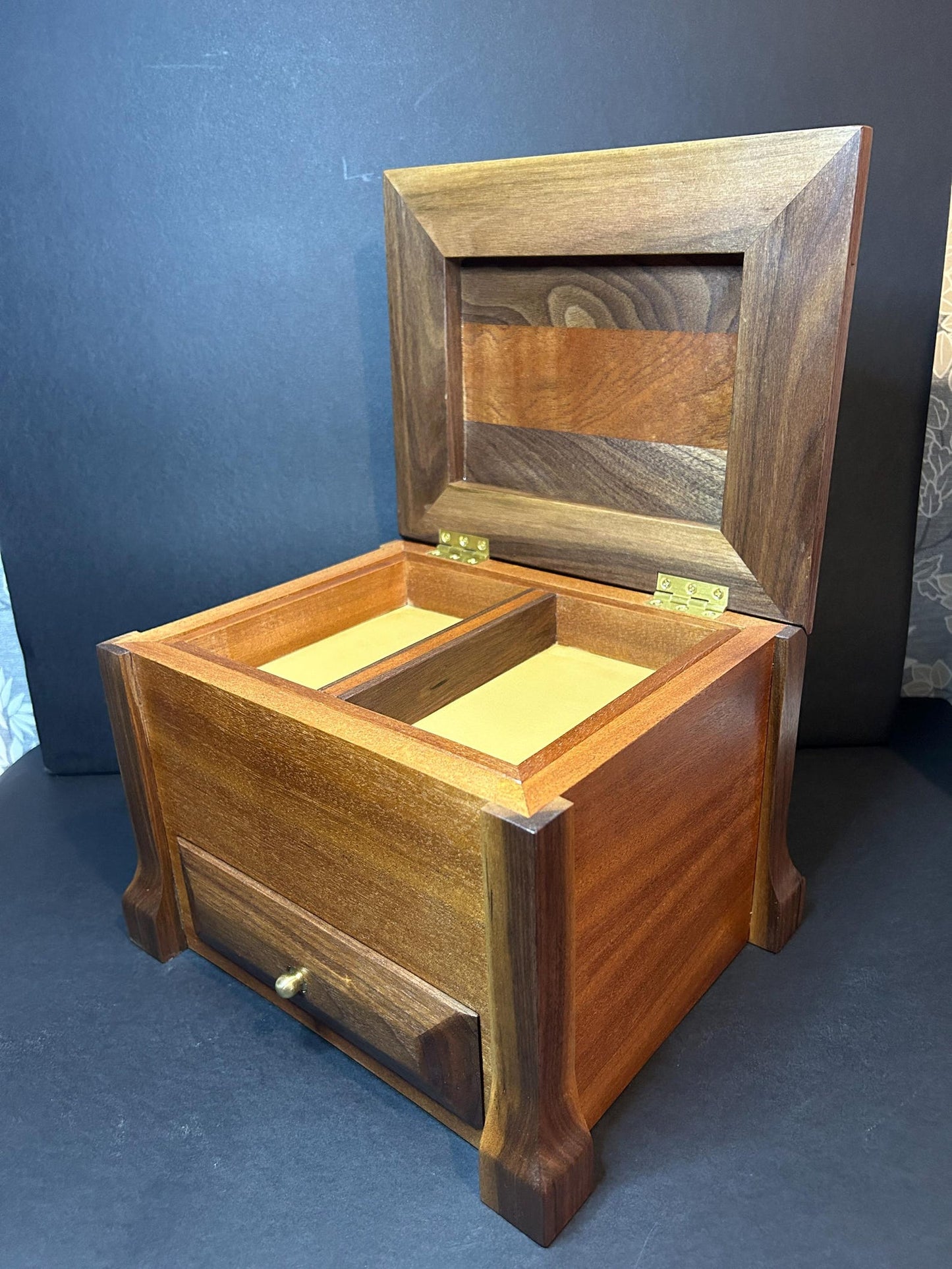 Luxurious Handmade Wooden Jewellery Box with drawer