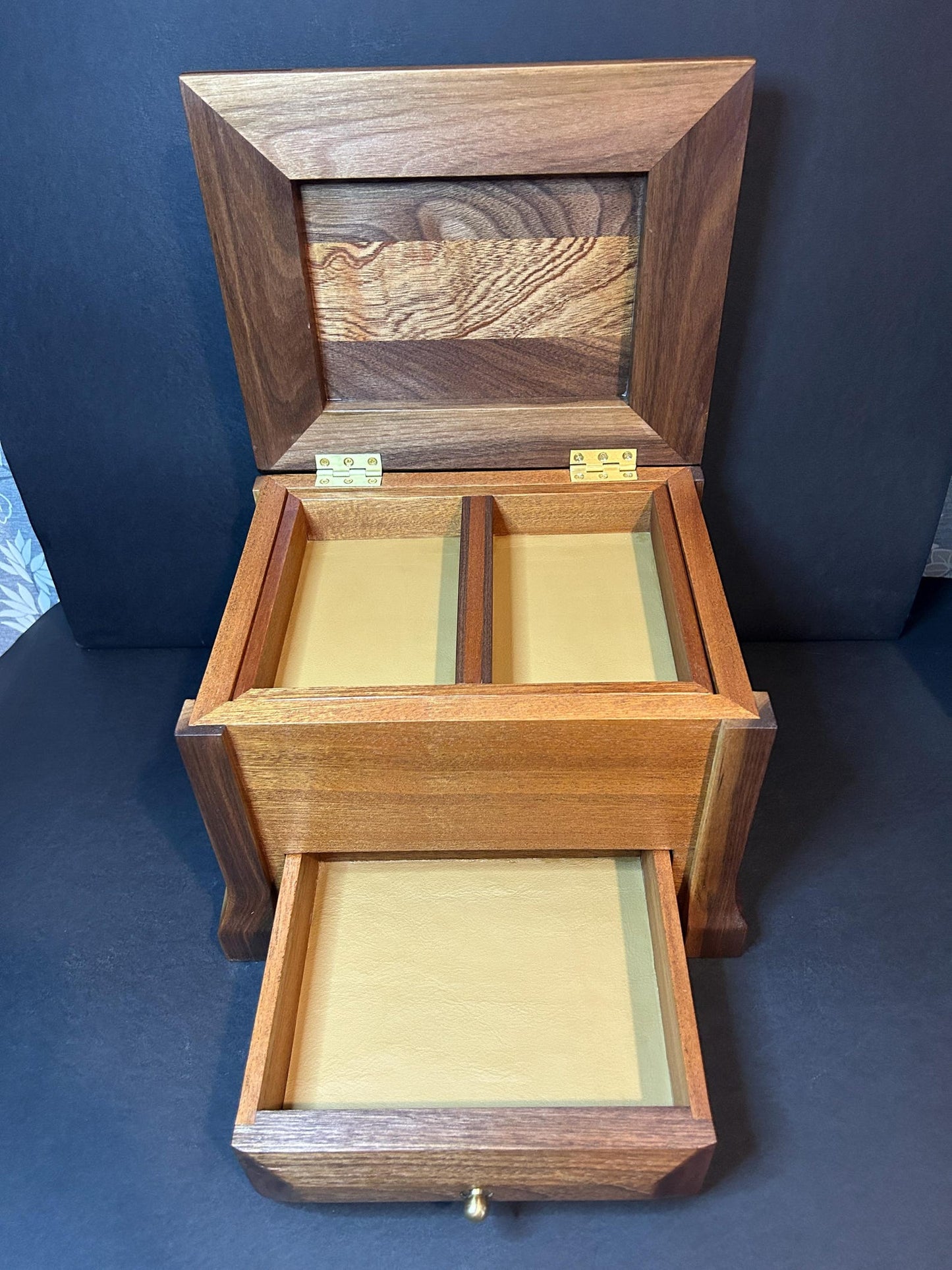 Luxurious Handmade Wooden Jewellery Box with drawer