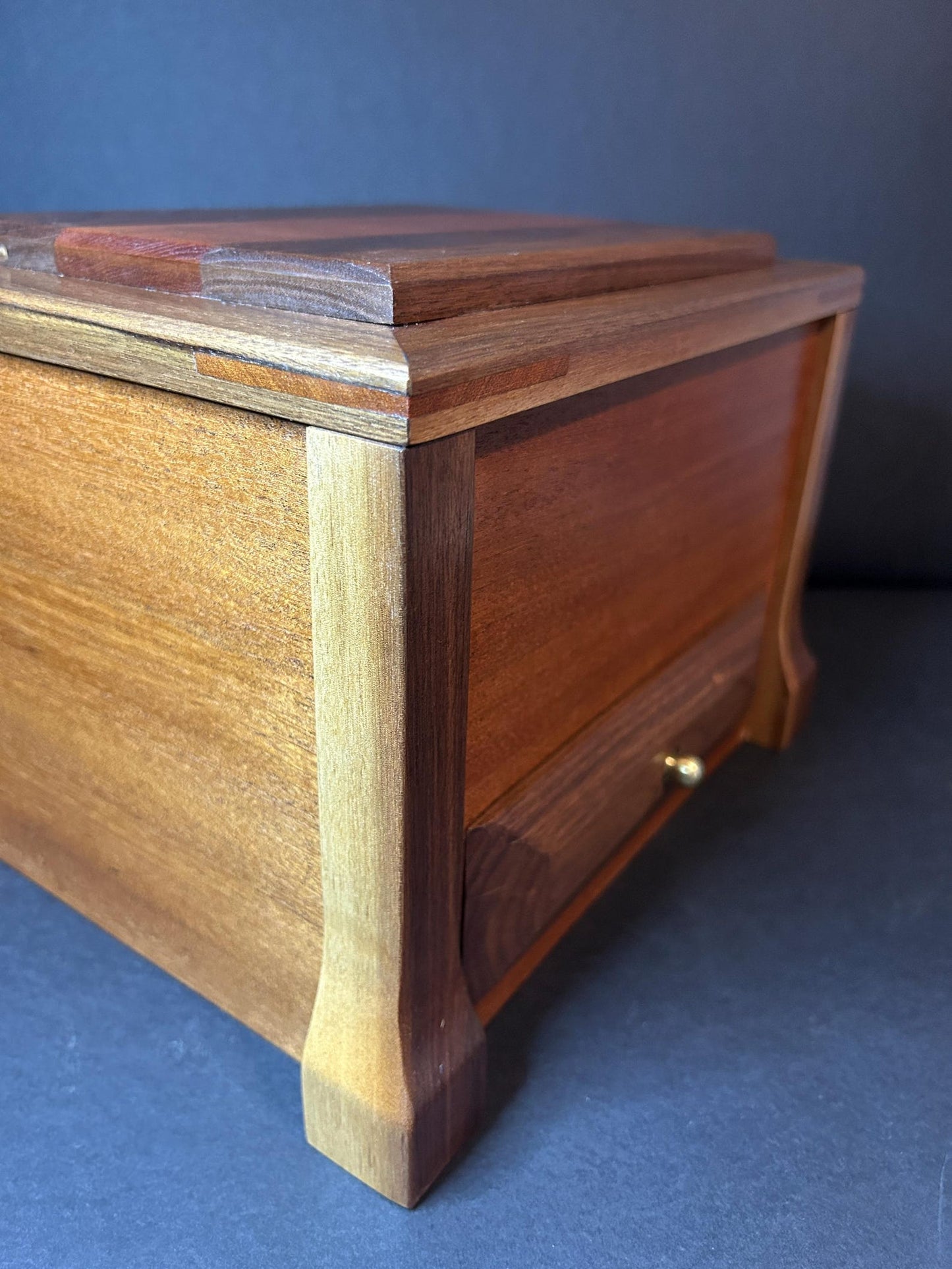 Luxurious Handmade Wooden Jewellery Box with drawer